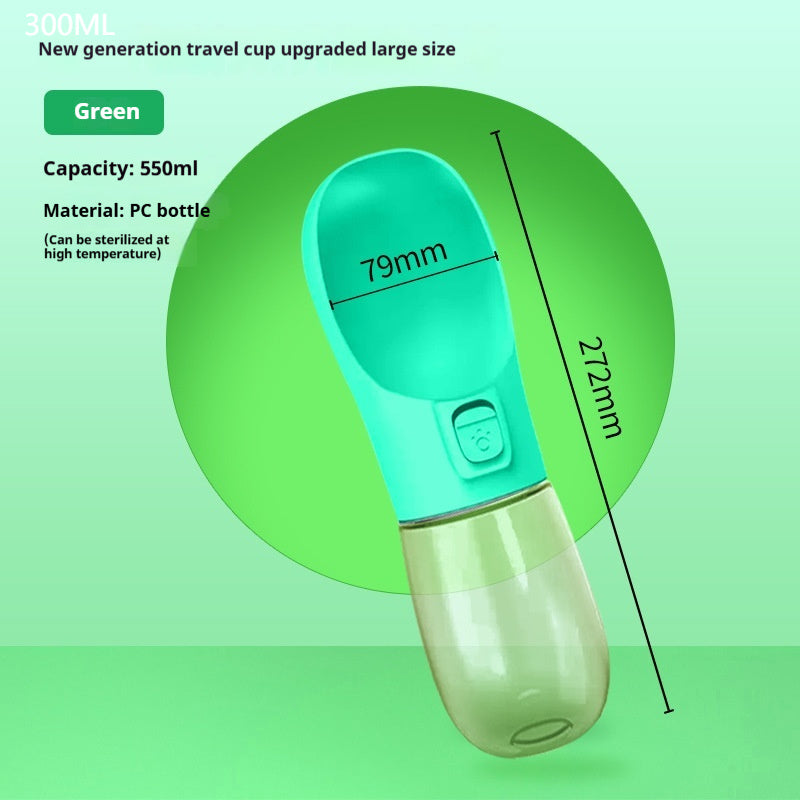 Portable 2-in-1 Dog Water Bottle & Food Container