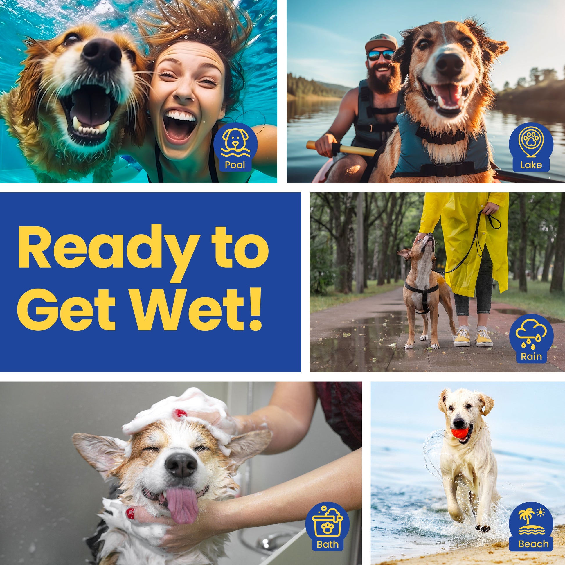 Rubyloo dog shammy as cooling towel – used damp to cool dogs after summer hikes and beach days