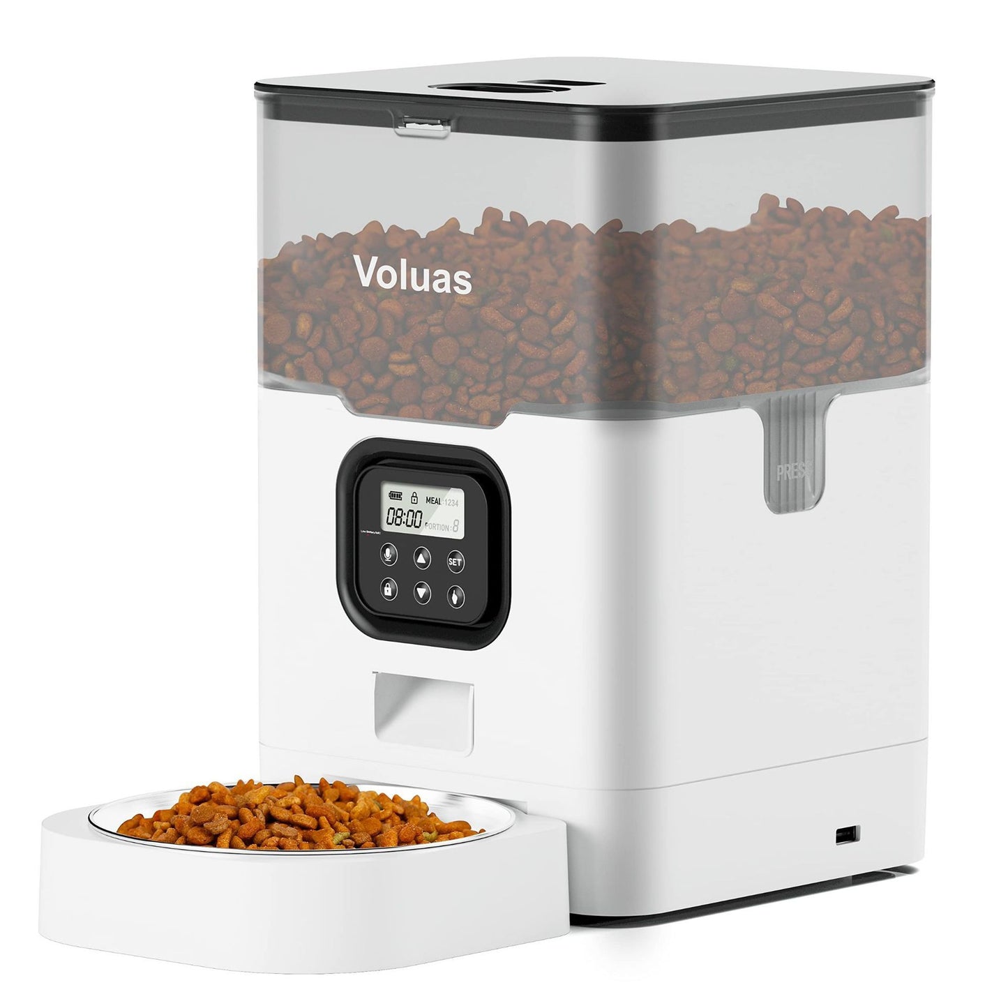 Ultimate Automatic Pet Feeder: 4 daily meals, 12 portions. For kibble up to 12mm. Durable, easy-clean design. Advanced features for freshness and reliability.