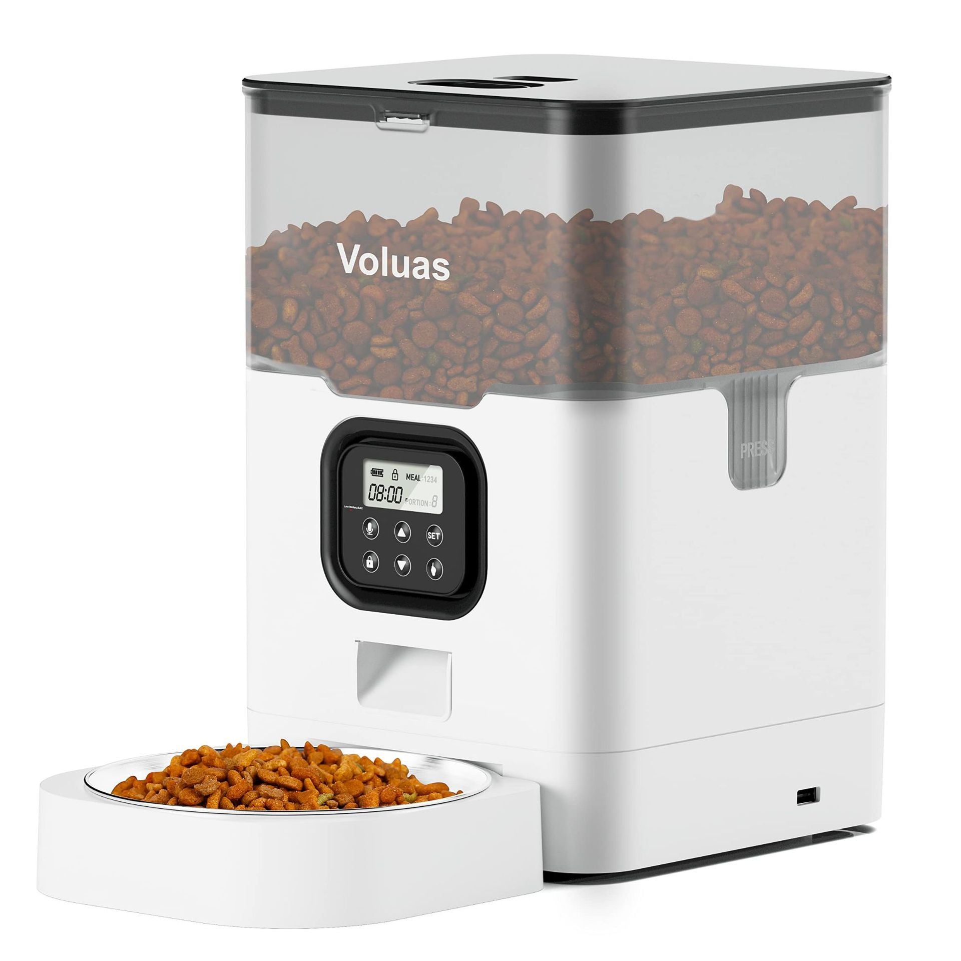 Ultimate Automatic Pet Feeder: 4 daily meals, 12 portions. For kibble up to 12mm. Durable, easy-clean design. Advanced features for freshness and reliability.