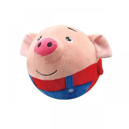 Interactive dog toy: Auto-bounce, squeak, shake. Activates by touch. Keeps pets entertained & exercised. Easy to clean, USB rechargeable.