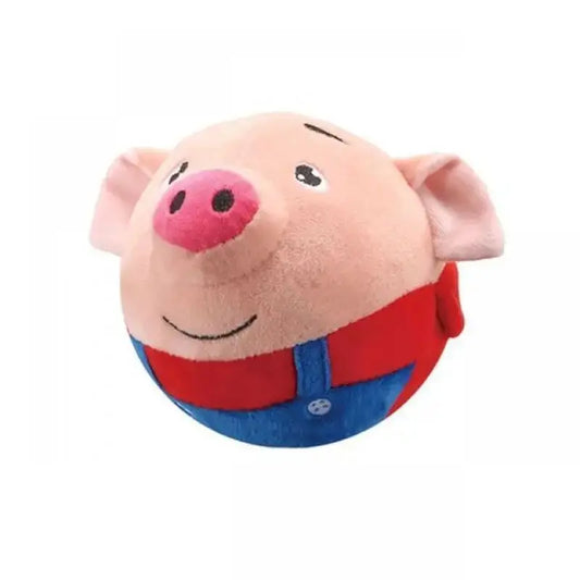 Interactive dog toy: Auto-bounce, squeak, shake. Activates by touch. Keeps pets entertained & exercised. Easy to clean, USB rechargeable.