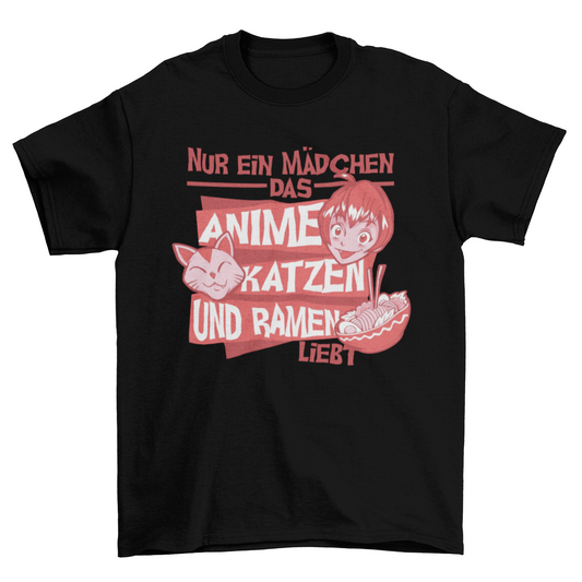 The Cat-Loving, Ramen-Slurping German Girl Tee