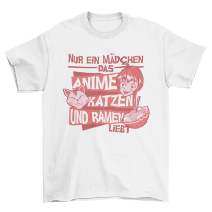 The Cat-Loving, Ramen-Slurping German Girl Tee