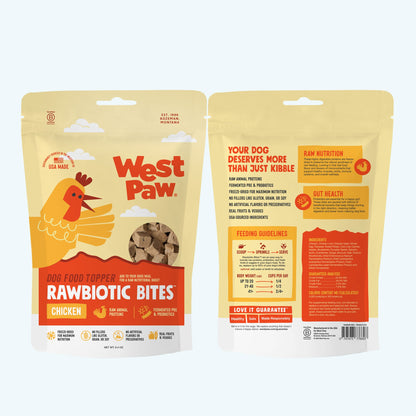 West Paw Rawbiotic Chicken Topper with Fruits, Vegetables and Probiotic Ingredients