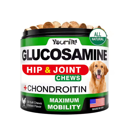 Ultimate Joint Relief: 120 chicken-flavored chews with glucosamine, chondroitin and hemp oil. Improves mobility for all dogs. Reduces inflammation, boosts flexibility. Long-lasting support.