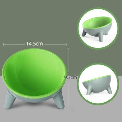 Green Unbreakable 15° Tilted Pet Bowl