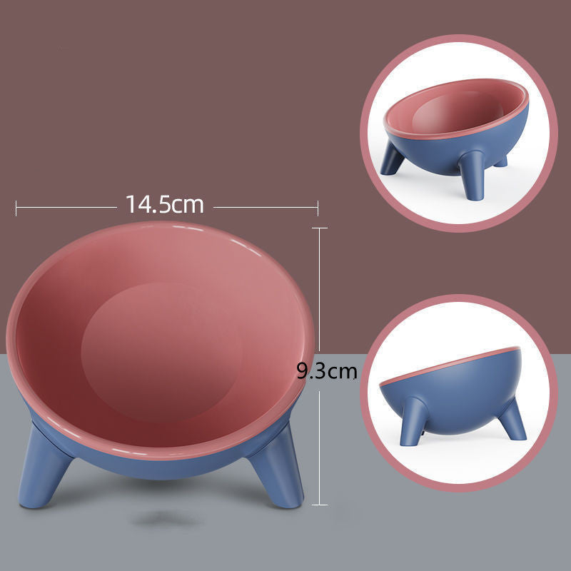 Red Unbreakable 15° Tilted Pet Bowl