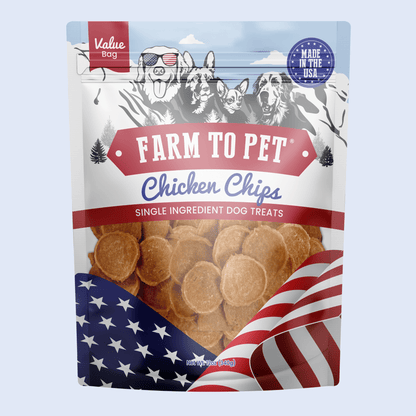 Chicken chips for dogs 12oz value bag USA-made single-ingredient front bag