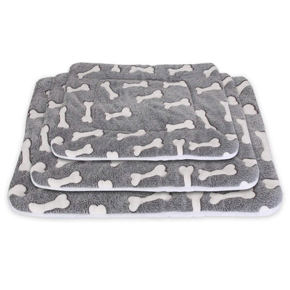 Soft flannel dog bed mat by DailySale, cozy pet supplies with plush fabric for comfortable sleep.