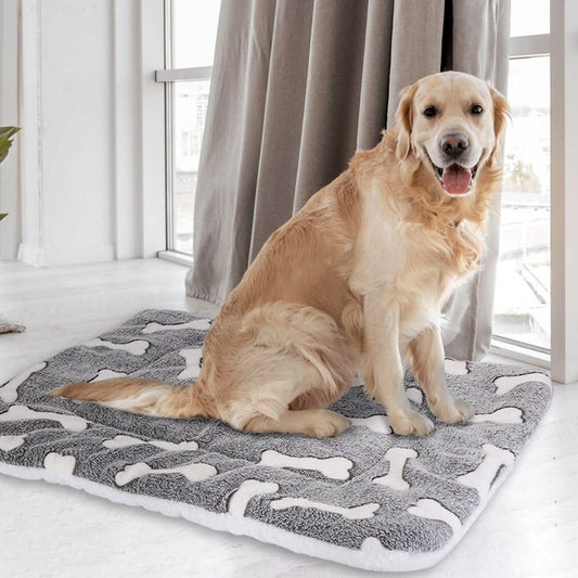 Soft flannel dog bed mat by DailySale, cozy pet supplies with cushioned surface for comfortable rest.