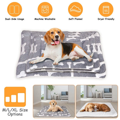 Soft flannel dog bed mat from DailySale, featuring plush material and cozy design for pet comfort.