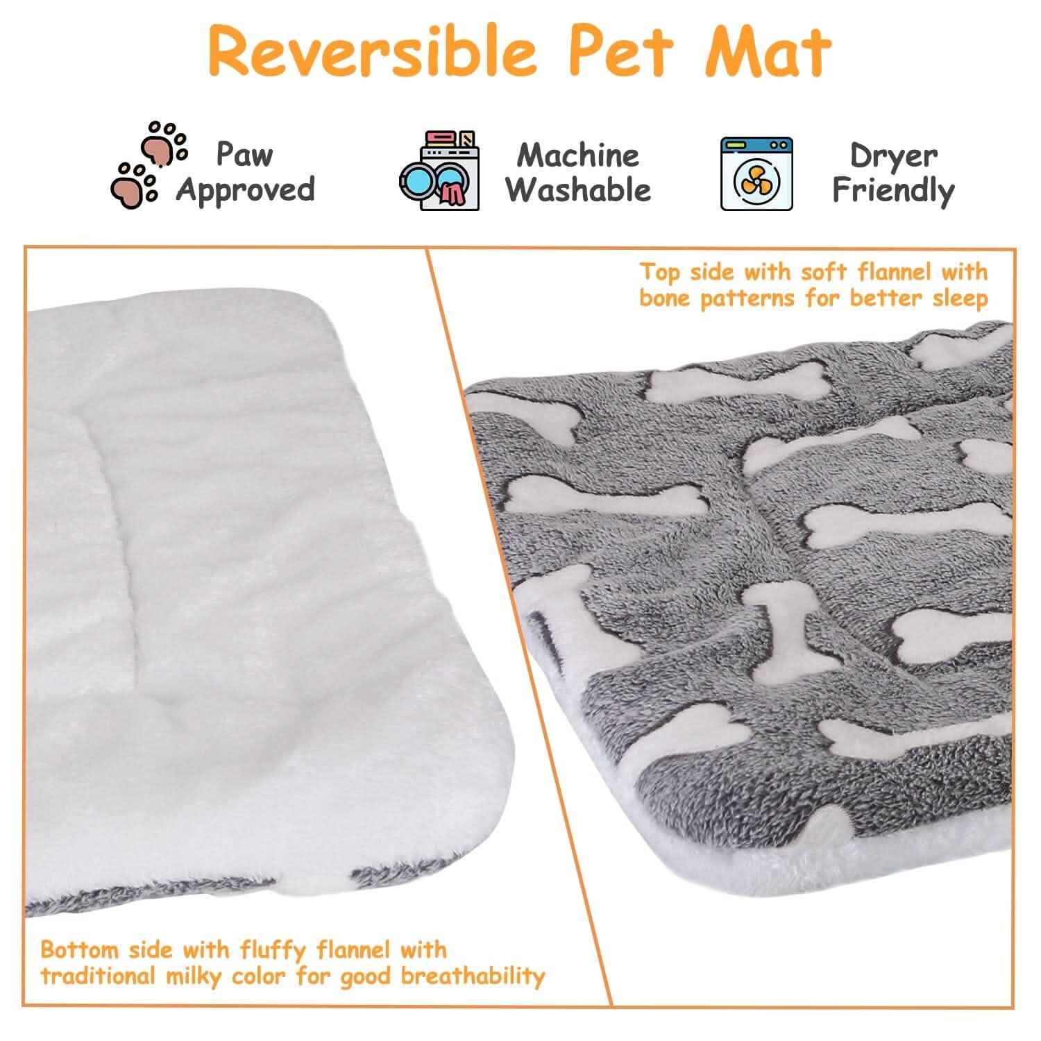 Soft flannel dog bed mat from DailySale, cozy and comfortable pet supplies for small to medium dogs.