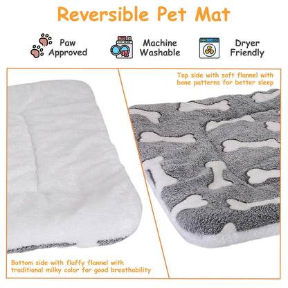 Soft flannel dog bed mat from DailySale, cozy and comfortable pet supplies for small to medium dogs.