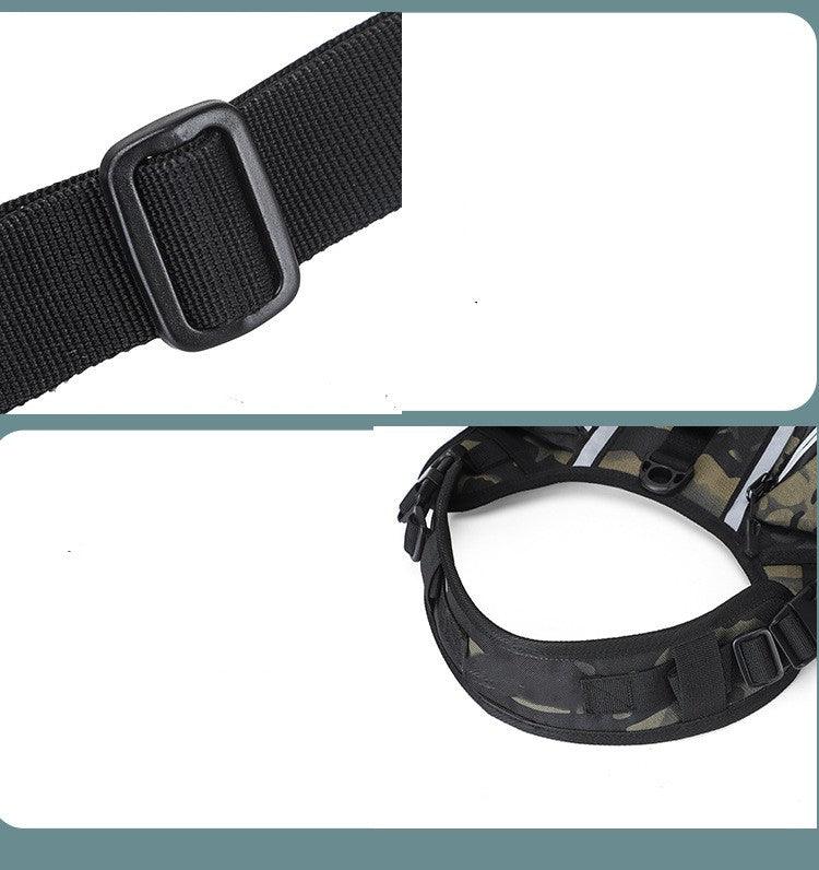 Black belt with a buckle on a white background