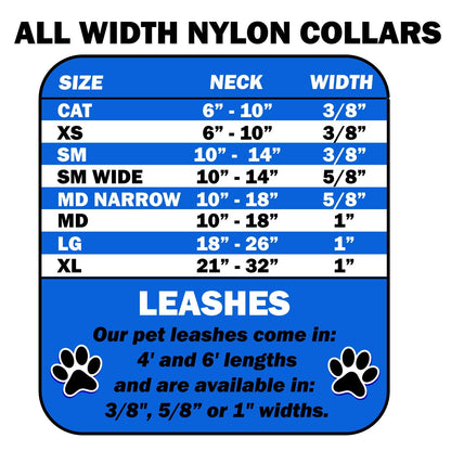 American Cutie nylon dog collar and matching leash set