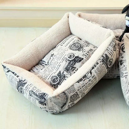 Oxgord Paws & Pals plush dog bed with soft, cushioned surface for pets, in a cozy, inviting design perfect for small to medium dogs.