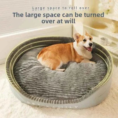 Cozy Kawaii calming dog bed – soft material detail and calming design feature