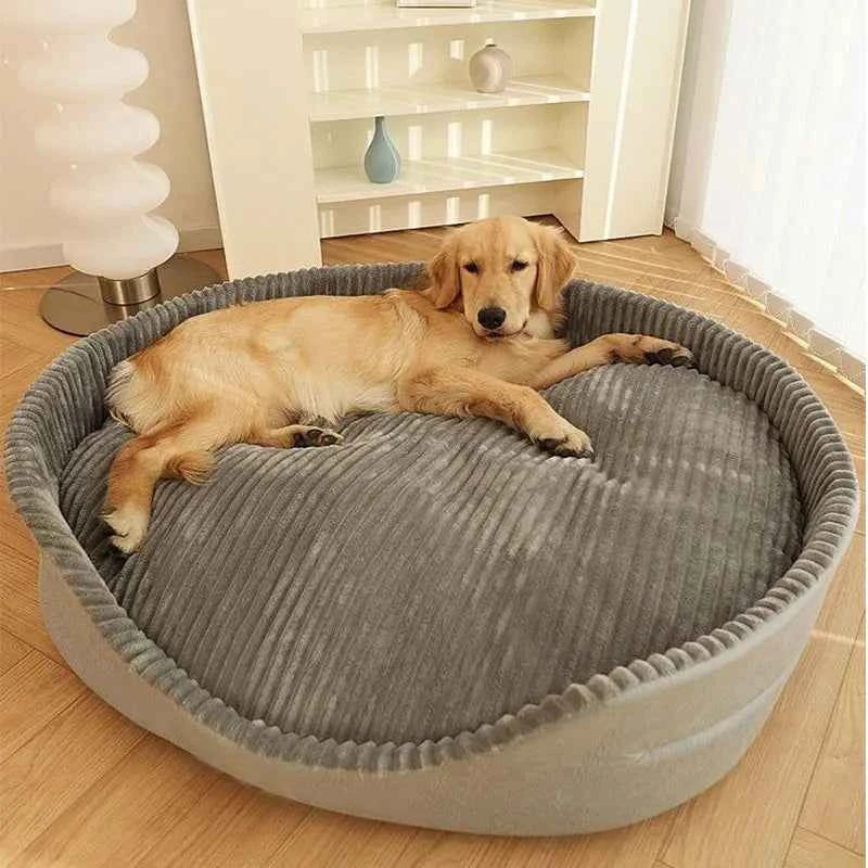 Cozy Kawaii extra large cooling pet bed with breathable fabric, suitable for all seasons, designed for large dogs to stay comfortable.