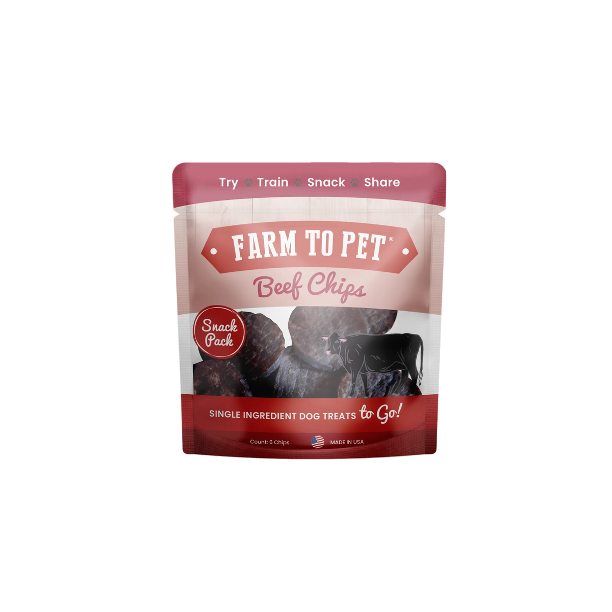 Beef Chips Snack Pack for Dogs – Portable Training & Travel Treats