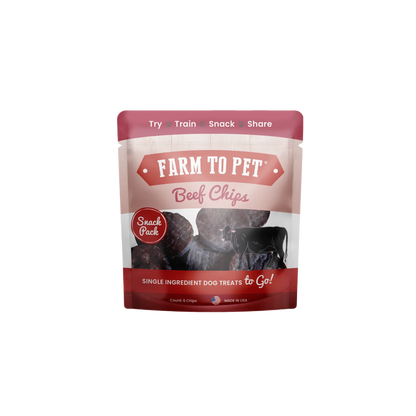 Beef Chips Snack Pack for Dogs – Portable Training & Travel Treats