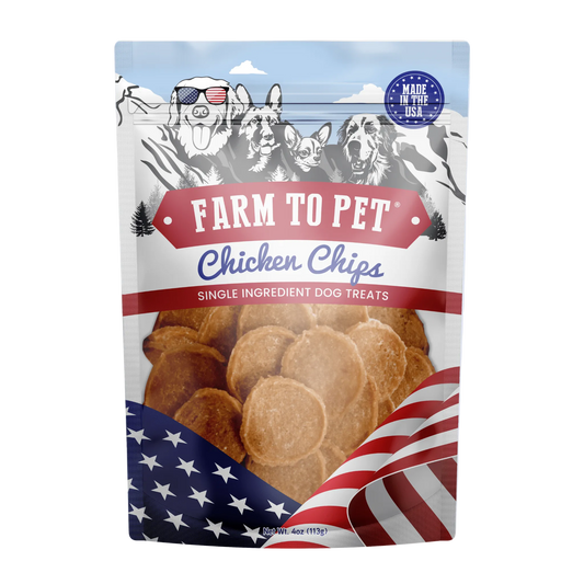 Chicken Chips for Dogs – Single-Ingredient USA-Made Training Treats | 4oz & 12oz