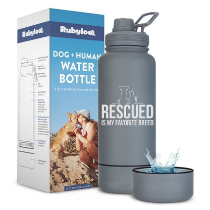 Rubyloo dog and human water bottle – Favorite Breed personalized design