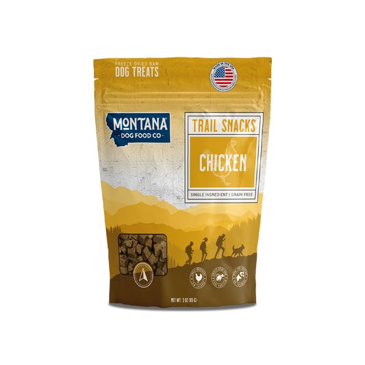 Montana Dog Food Co freeze-dried chicken breast dog treats 3oz lean single-ingredient treats