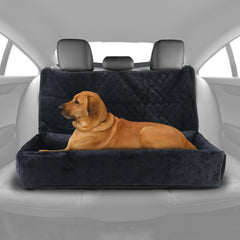 Huntley Pet Dog Car Seat for Large Dogs — Booster Back Seat Bed, Black