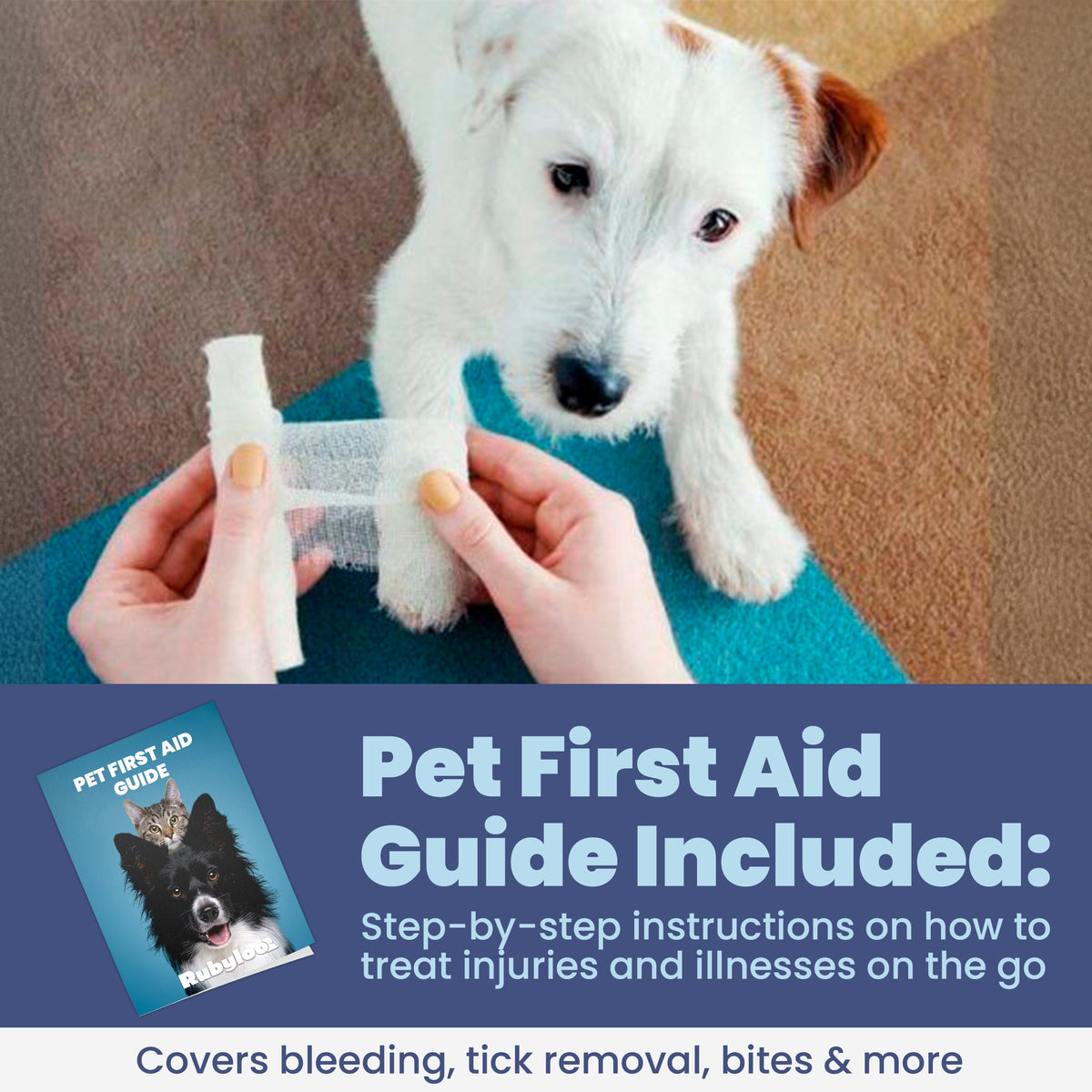Rubyloo pet first aid kit additional product view – compact travel case