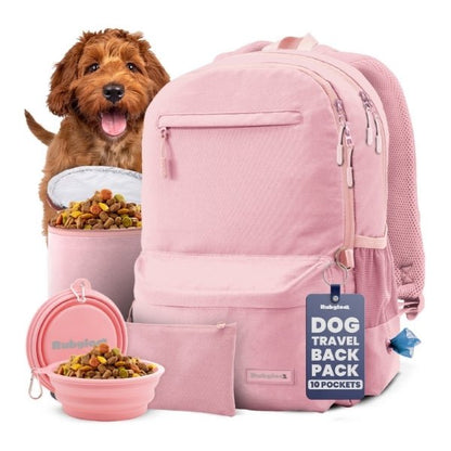 Rubyloo Doggy Bag Backpack for dog supplies – main product shot in Pink