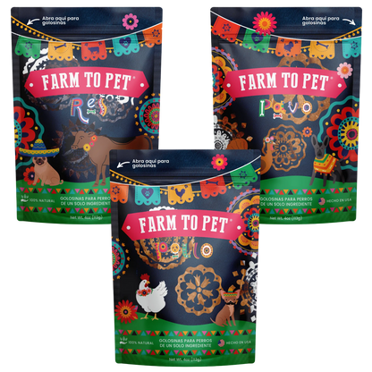 Premios Para Perros – Beef, Chicken & Turkey Dog Treat Variety Bundle
