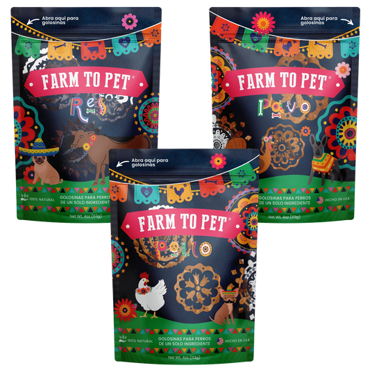 Premios Para Perros – Beef, Chicken & Turkey Dog Treat Variety Bundle