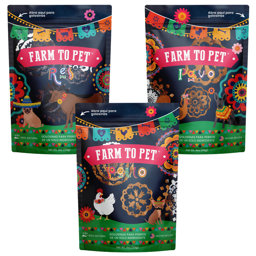 Premios Para Perros – Beef, Chicken & Turkey Dog Treat Variety Bundle