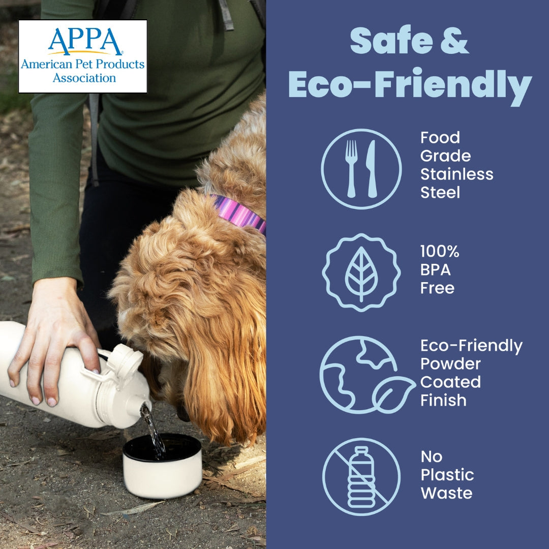 Rubyloo dog mom water bottle with APMA recognition badge – dog and human water bottle