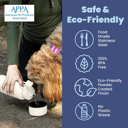 Rubyloo dog mom water bottle with APMA recognition badge – dog and human water bottle