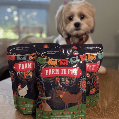 Dog eating Premios Para Perros single-ingredient dog treat variety bundle