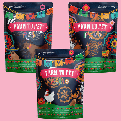 Premios Para Perros beef chicken turkey dog treat variety bundle fiesta pack front