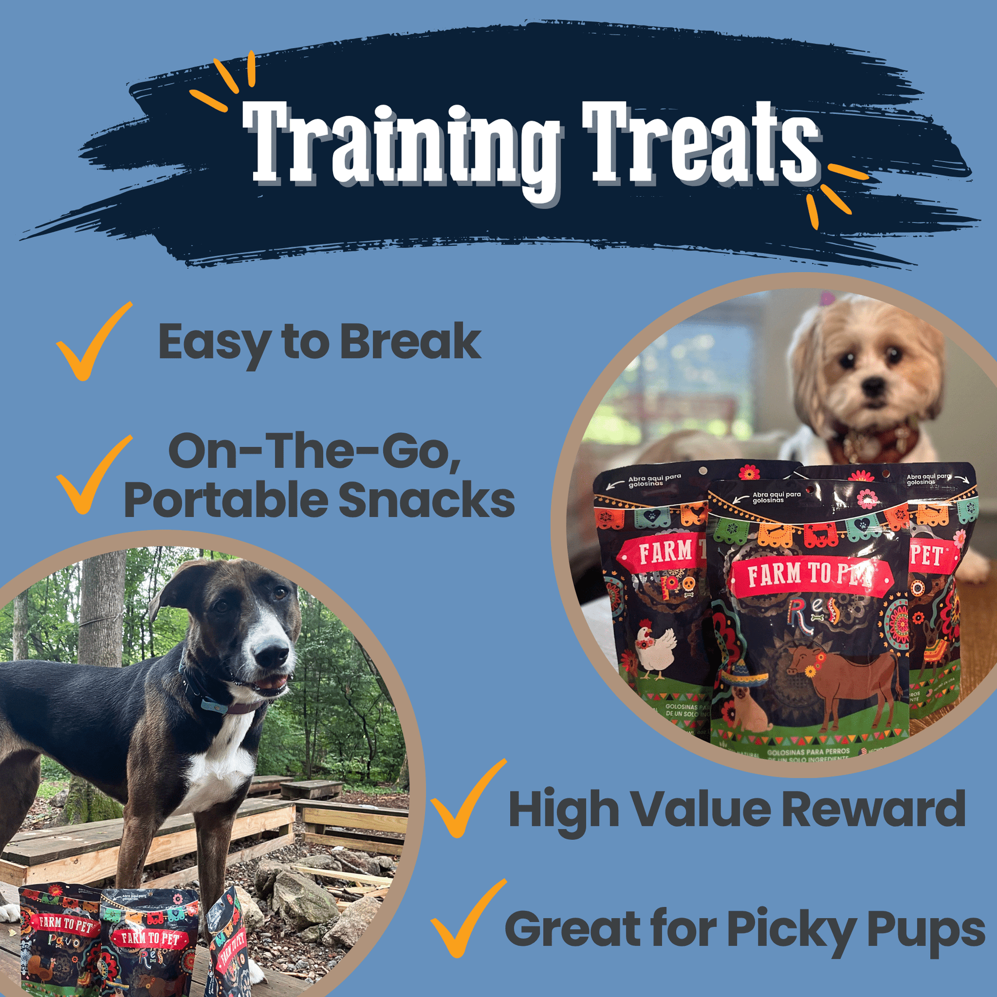 Premios Para Perros fiesta pack used as beef chicken turkey dog training treats