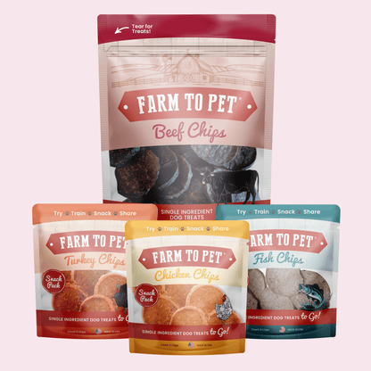 Puppy dog treat starter pack beef single-ingredient training treats front bag