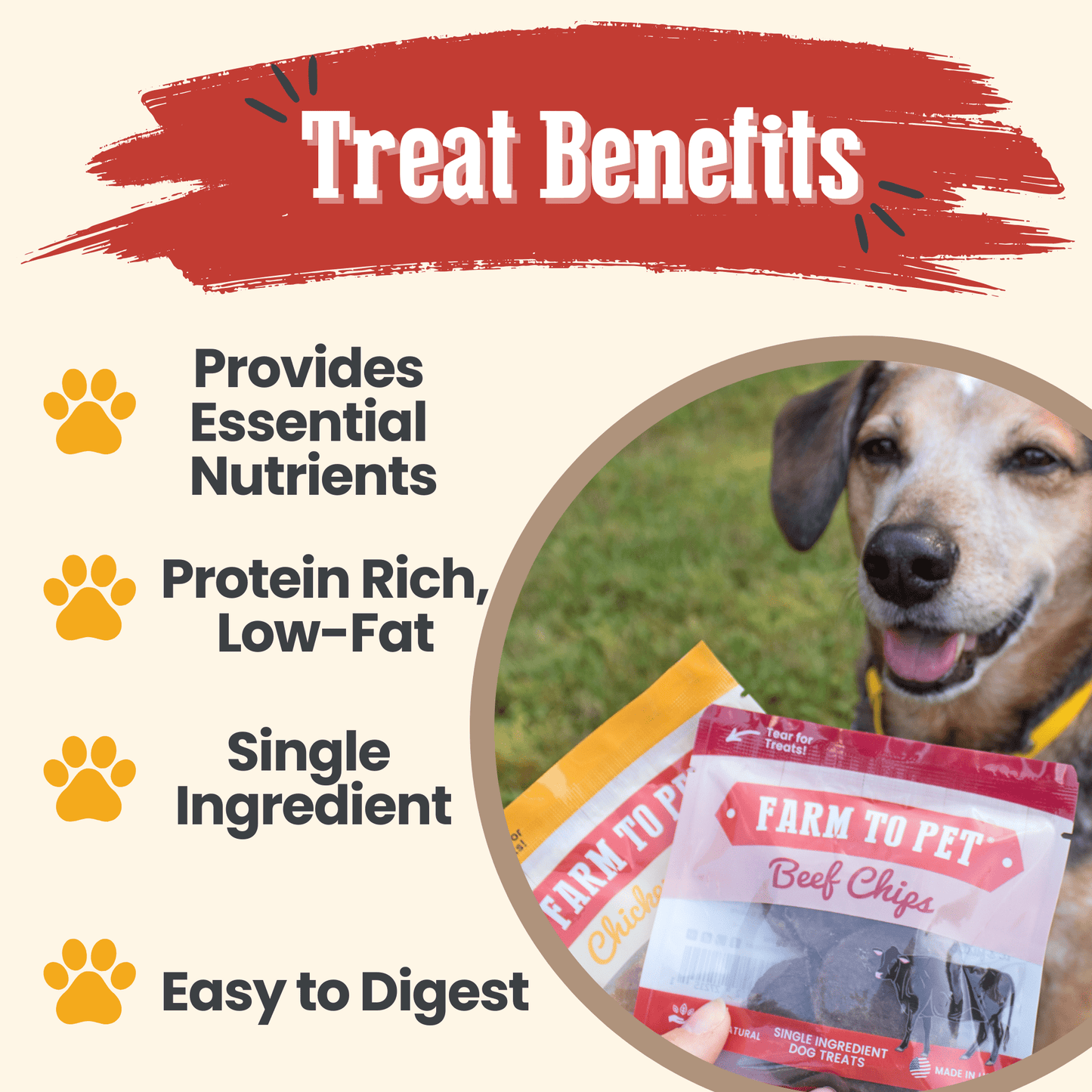 Farm To Pet puppy pack chicken treat benefits high-protein grain-free