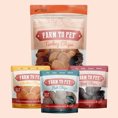 Puppy dog treat starter pack turkey single-ingredient training treats front bag