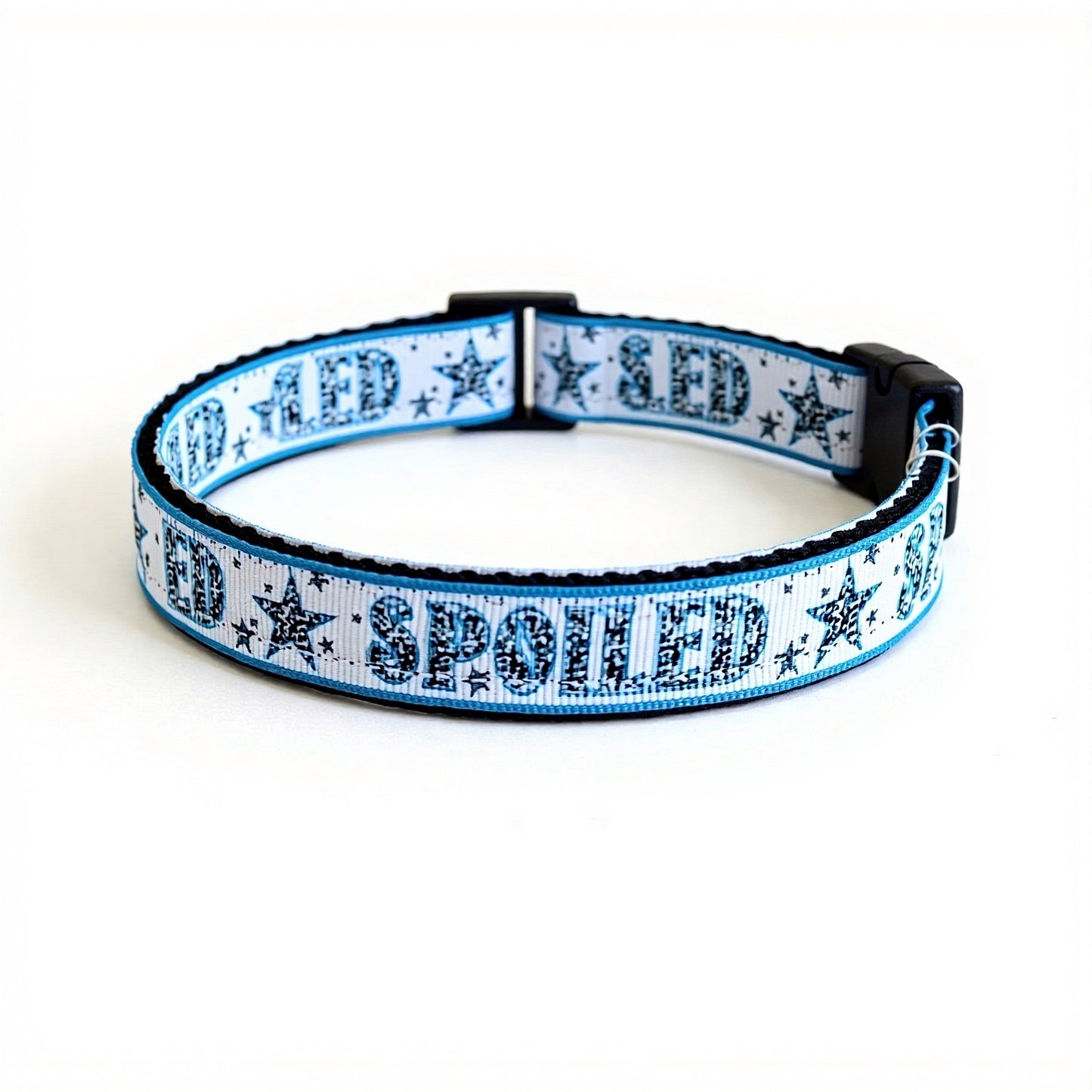 Spoiled Blue Dog Collar – Adjustable Nylon Pet Collar