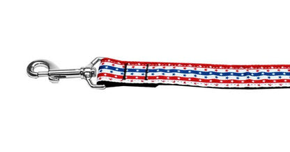Stars and Stripes adjustable nylon dog collar with quick-release buckle