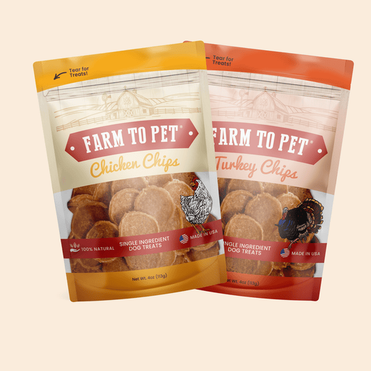 Turkey and chicken dog treat duo 4oz single-ingredient poultry bundle front bag