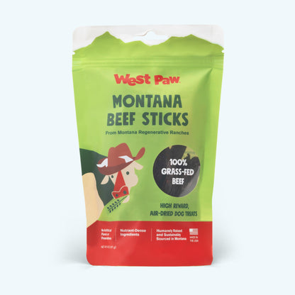 West Paw Air-Dried Beef Stick dog treat package front